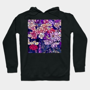 Dotty Floral Abstract Hoodie